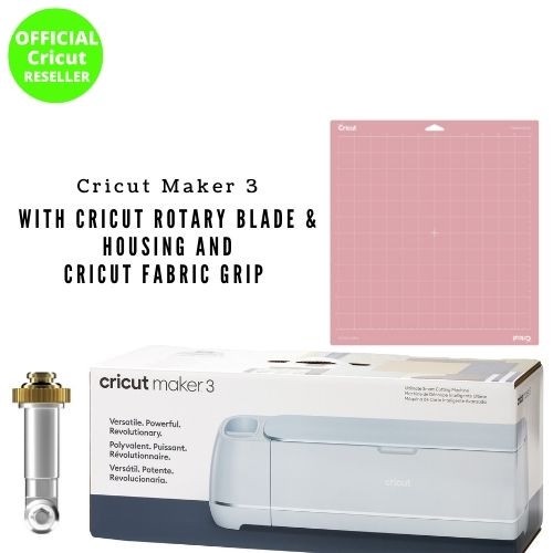 Cricut Maker 3 with Cricut Rotary Blade + Housing And Cricut FabricGrip