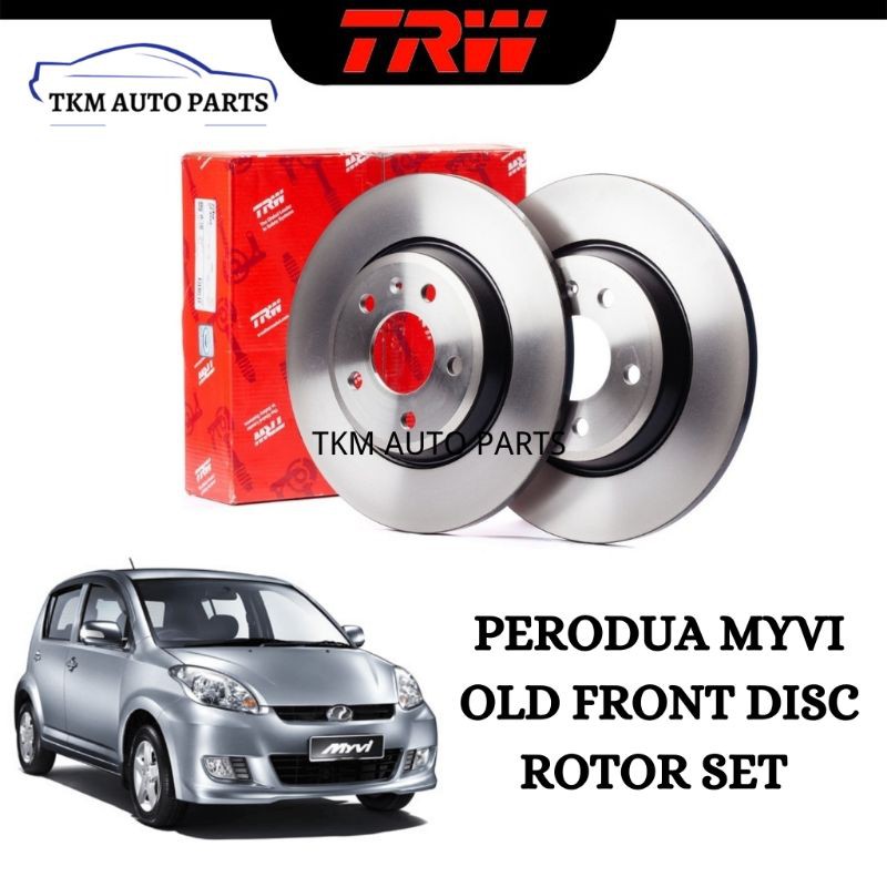 PERODUA MYVI 1.0 / 1.3 BRAKE DISC ROTOR SET (TRW) | Shopee Malaysia