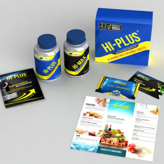 HI-PLUS Height Booster 1 Set (1x HI-PLUS 1x HI-MAX) Tambah Ketinggian ...
