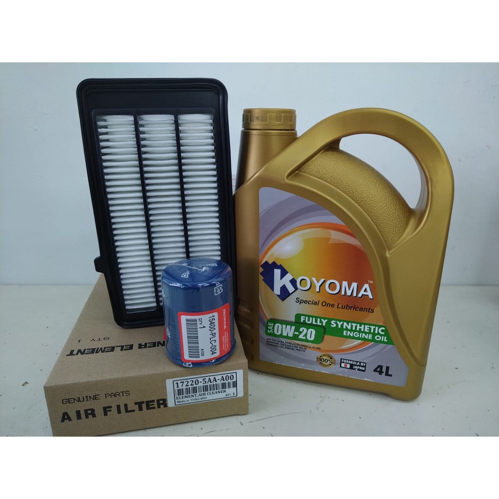 HONDA CIVIC 1.5 TURBO, HONDA CRV 1.5 TURBO AIR FILTER + OIL FILTER + KOYOMA 0W20 FULLY SYNTHETIC