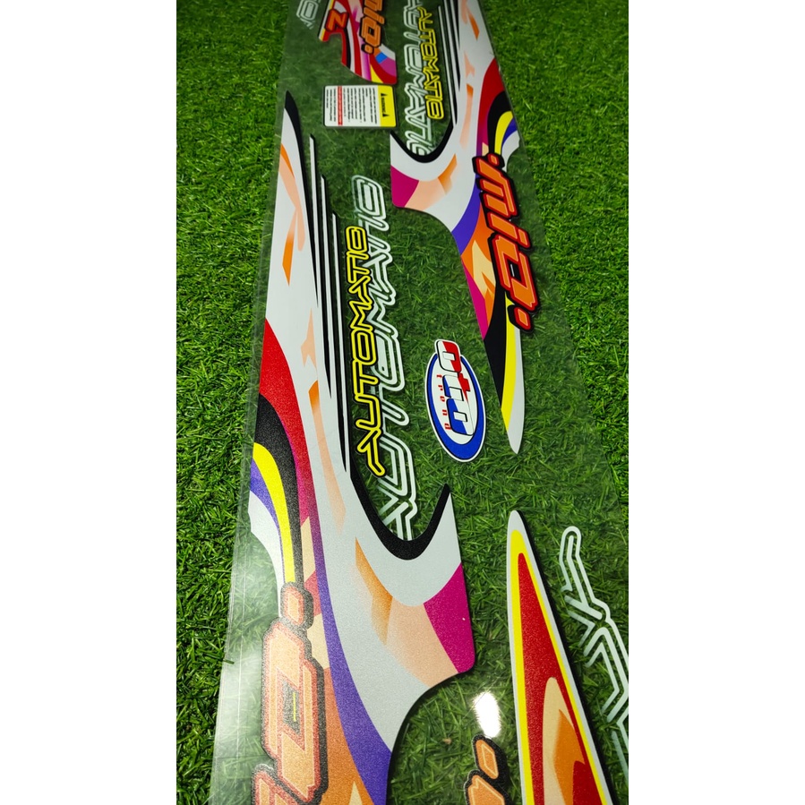 MERAH MIO CARBON STRIPING TRANSPARENT VARIATIONS RED ABSTRACT STICKER ...