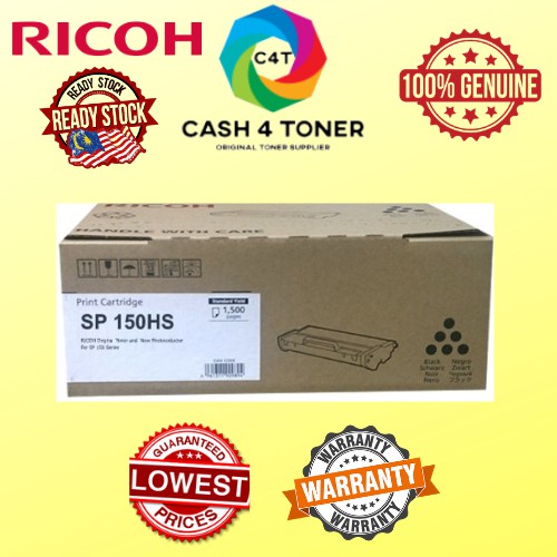 GENUINE Ricoh SP150HS Toner Cartridge (Black) SP 150SU / SP 150SUw ...