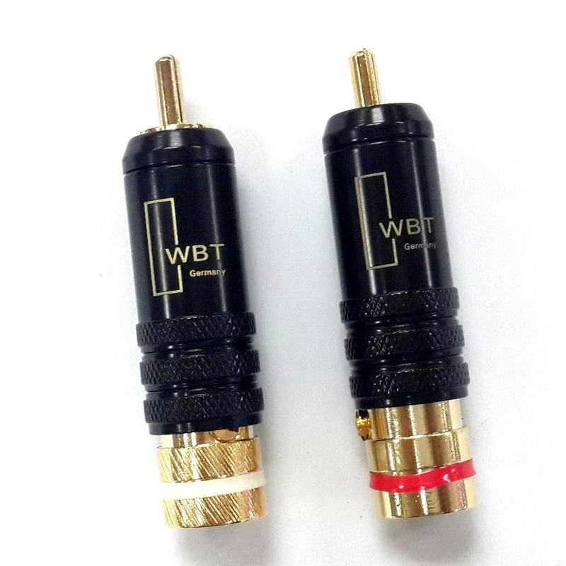 1 Pair RCA Connector Connectors Male Signal Line Plug WBT 0144 RCA Plug ...
