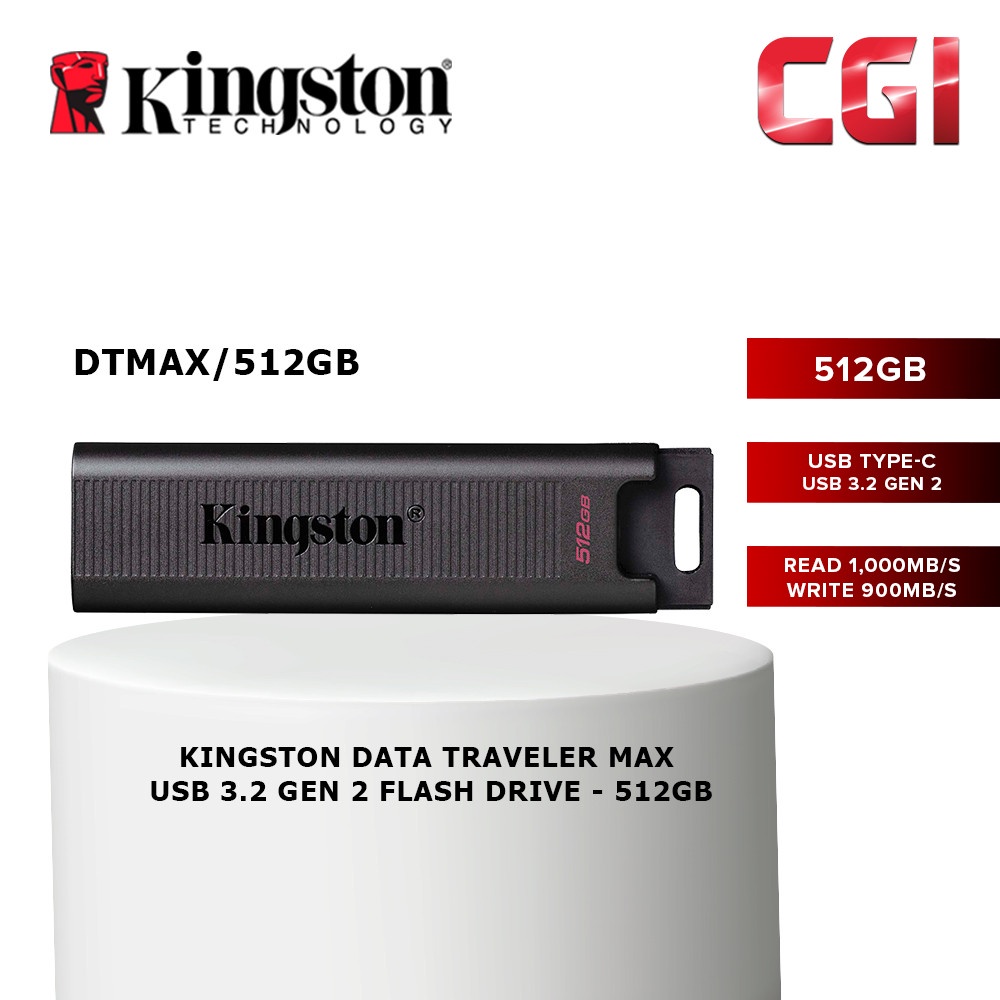 Kingston DataTraveler Max USB 3.2 Gen 2 Flash Drive (DTMAX/512GB
