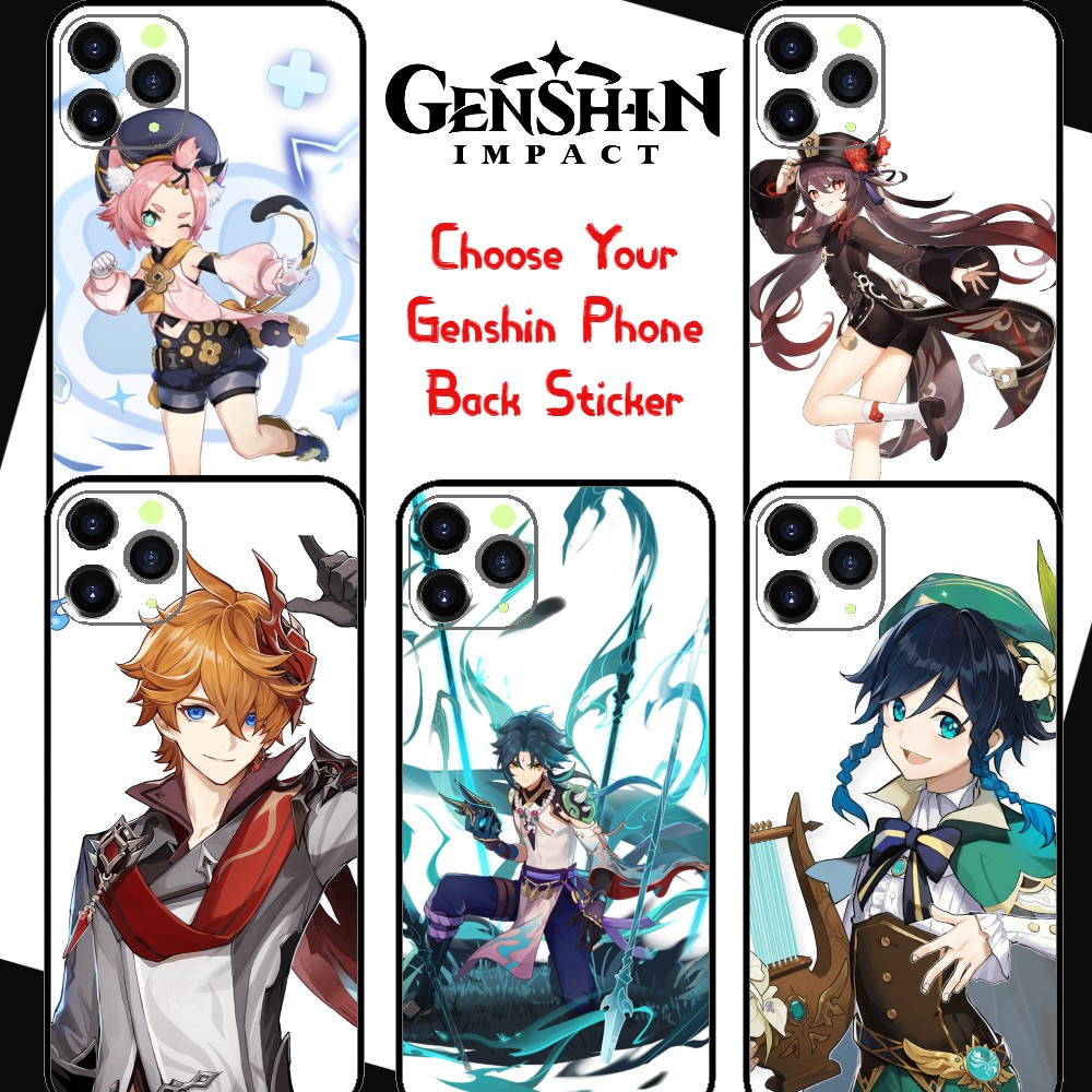 Genshin Impact DIY Phone Back Sticker for All model phone - Creative ...