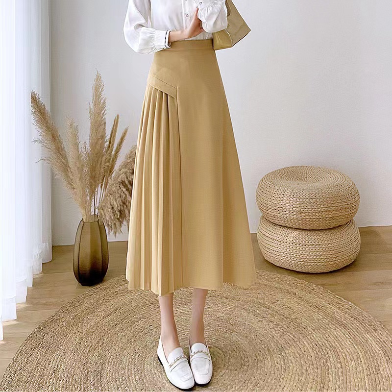 Midi Length A-line Skirt