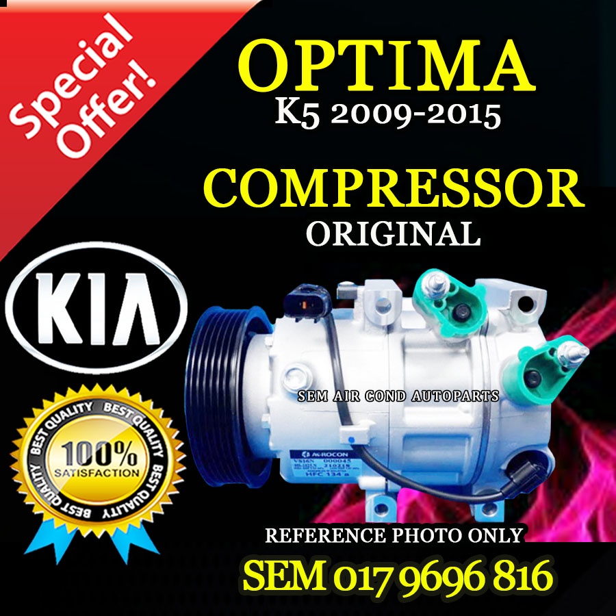 KIA OPTIMA K5 2009-2015 YEAR 6PK ORIGINAL COMPRESSOR/ KOMPRESOR (CAR ...