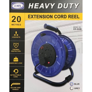 LMX Heavy Duty Extension Cord Reel Blue (20M, 30M) (Local Supplier)