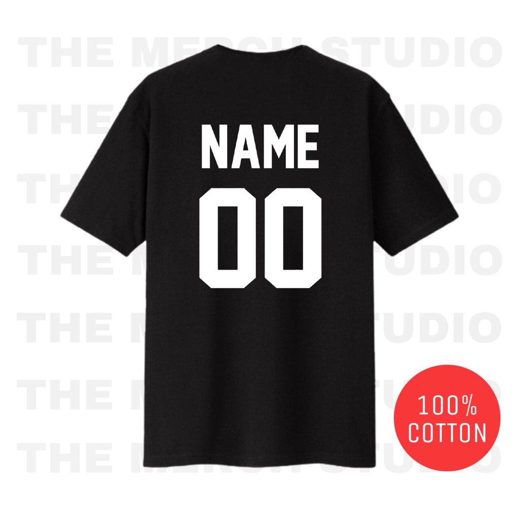 【READY STOCK】CUSTOM PRINTING NAME & NUMBER AT THE BACK OF COTTON T ...