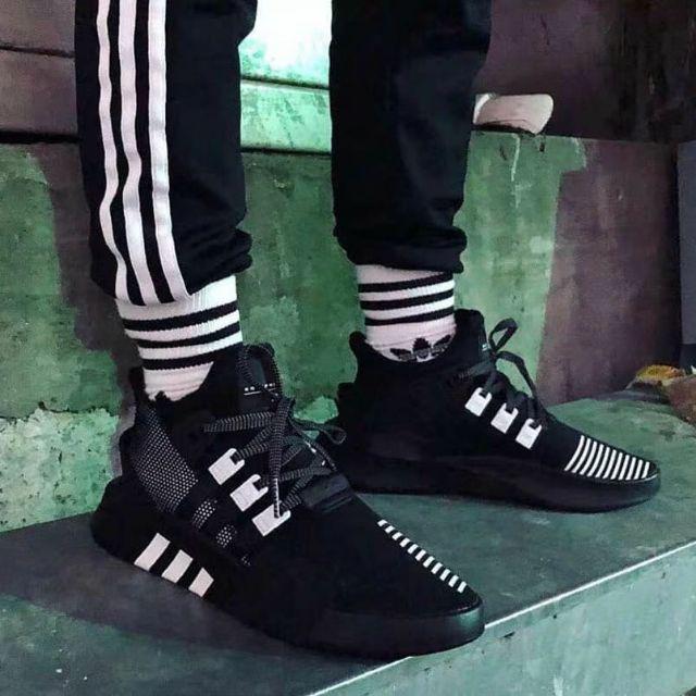 Adidas EQT Support ADV BasketBall Shoes Basketballball Core Black Sub Green Size 40 44 Shopee Malaysia