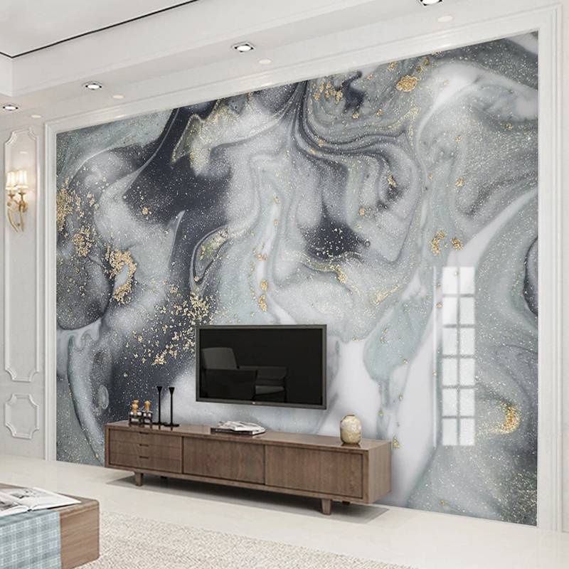 Custom 3D Wallpaper Mural Modern Marble Texture Art Wall Painting Study ...