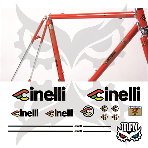 thumbnail image 2 of Cinelli Bike Head Badge Decal Sticker – 3D Aluminum Replica Vintage Style 2 of 3