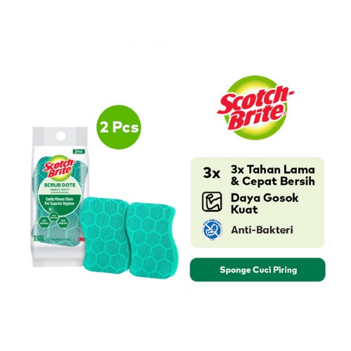 Ktmstore Scotch-Brite 3M Coir Sponge Scrub Dots Strong Scrub Power HD ...