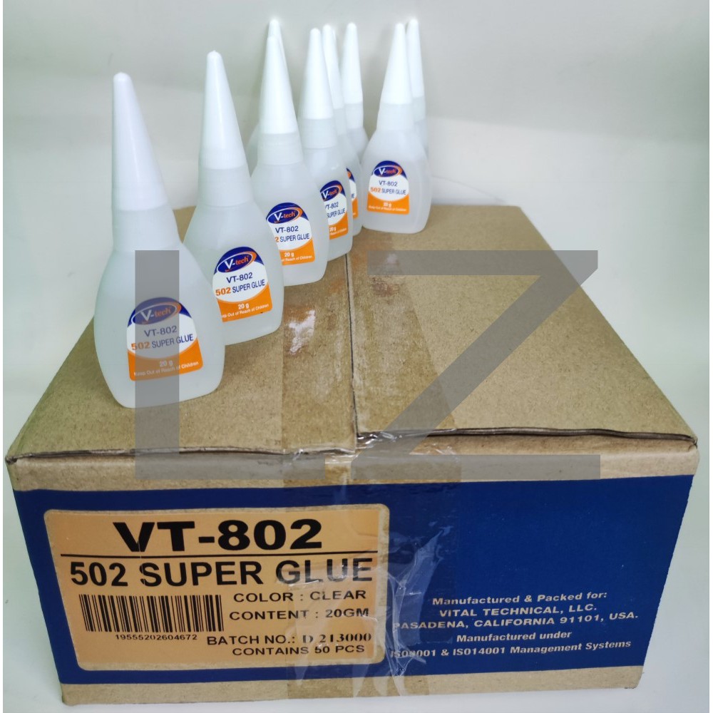 (10pcs) / (50pcs) VTech 802/ 502 Super Glue 20gm (3 seconds glue