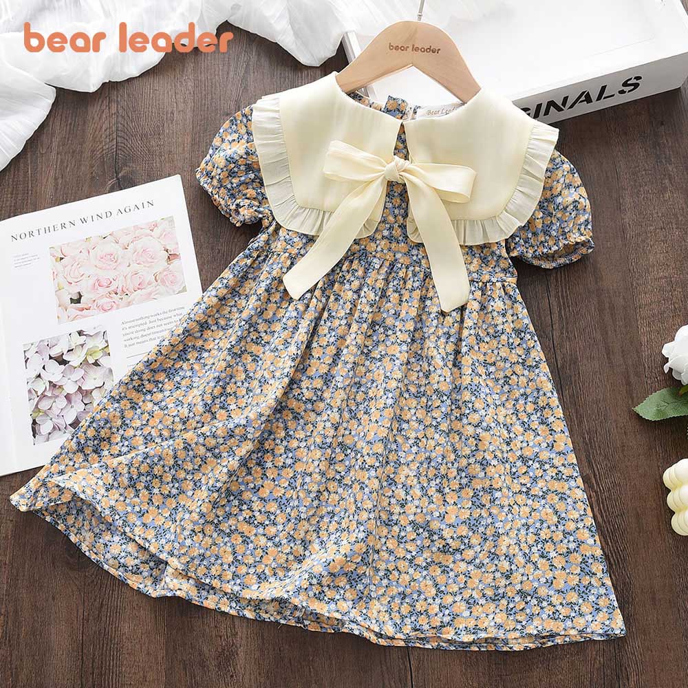 Bear Leader Fashion Dresses 2022 New Kids Baby Girl Clothes Dress