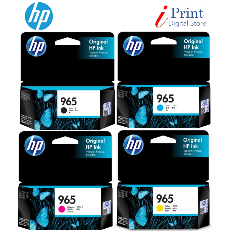 HP 965 BLACK/CYAN/MAGENTA/YELLOW INK CARTRIDGE [100% ORIGINAL] | Shopee ...