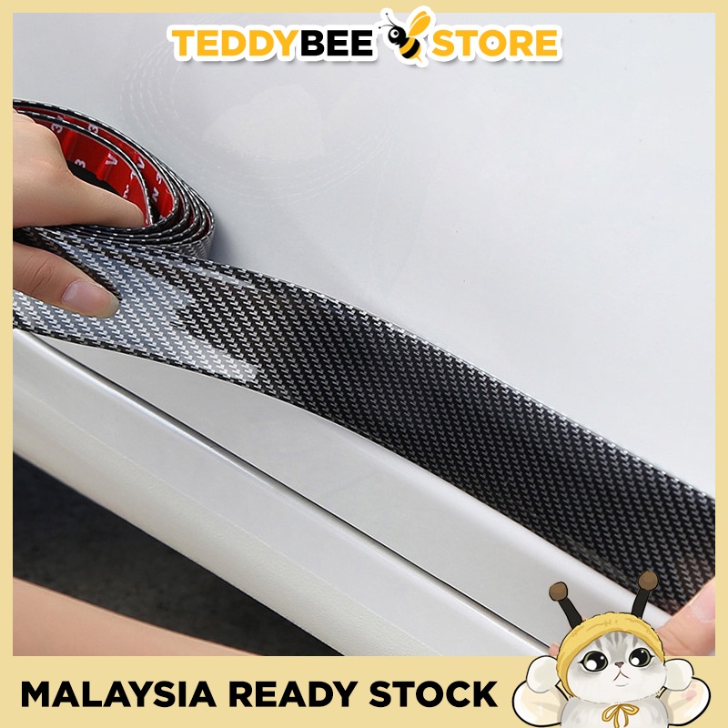 5D Carbon Fiber Car Stickers Rubber Styling Door Sill Protector Goods ...