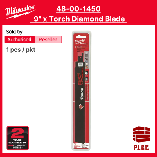 Milwaukee 48001450 9 x Grit Diamond The Torch SAWZALL blade ( one pcs