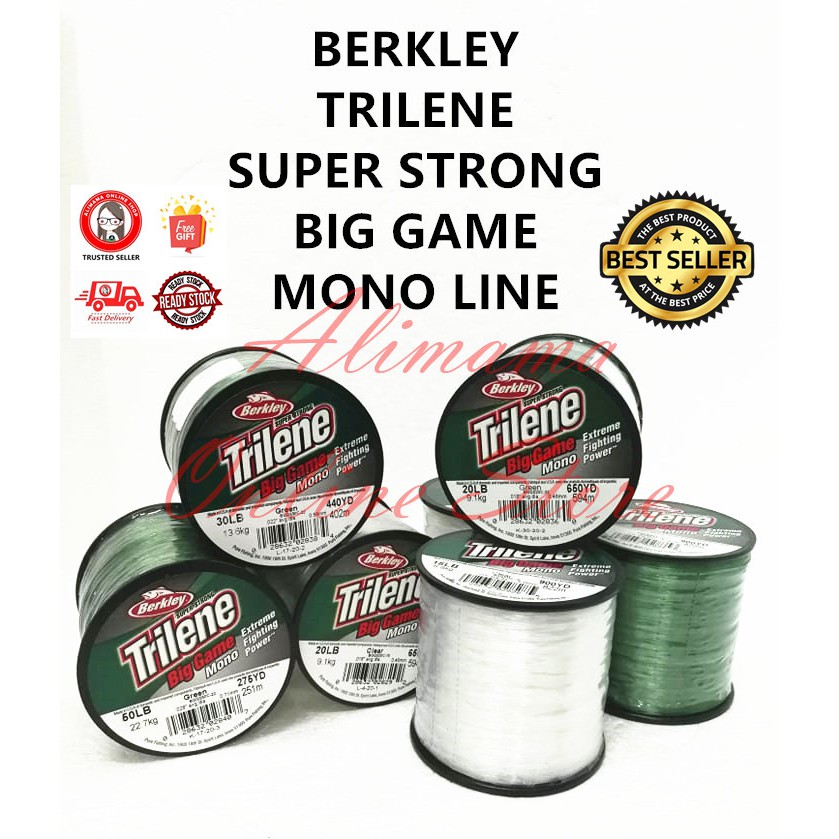 RESTOCK BERKLEY TRILENE SUPER STRONG BIG GAME MONO FISHING LINE