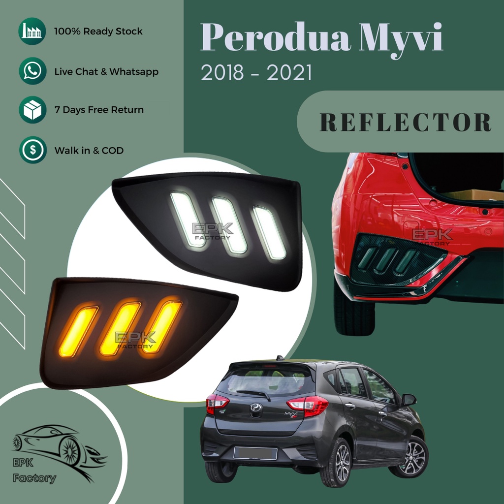 Perodua Myvi G3 Reflector Rear Bumper Reflector Running Signal Light ...