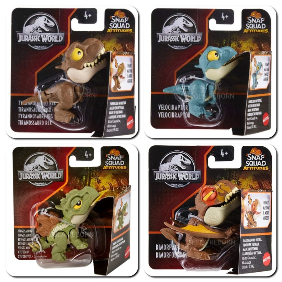 Snap Squad Jurassic World Attitudes Wave 10 Stegosaurus Dimorphodon Velociraptor Tyrannosaurus 2437