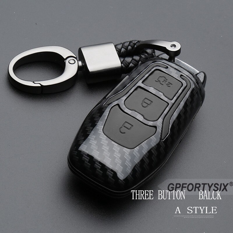 Carbon Fiber Car Styling Remote Key Case Automobile Protective Key Skin ...