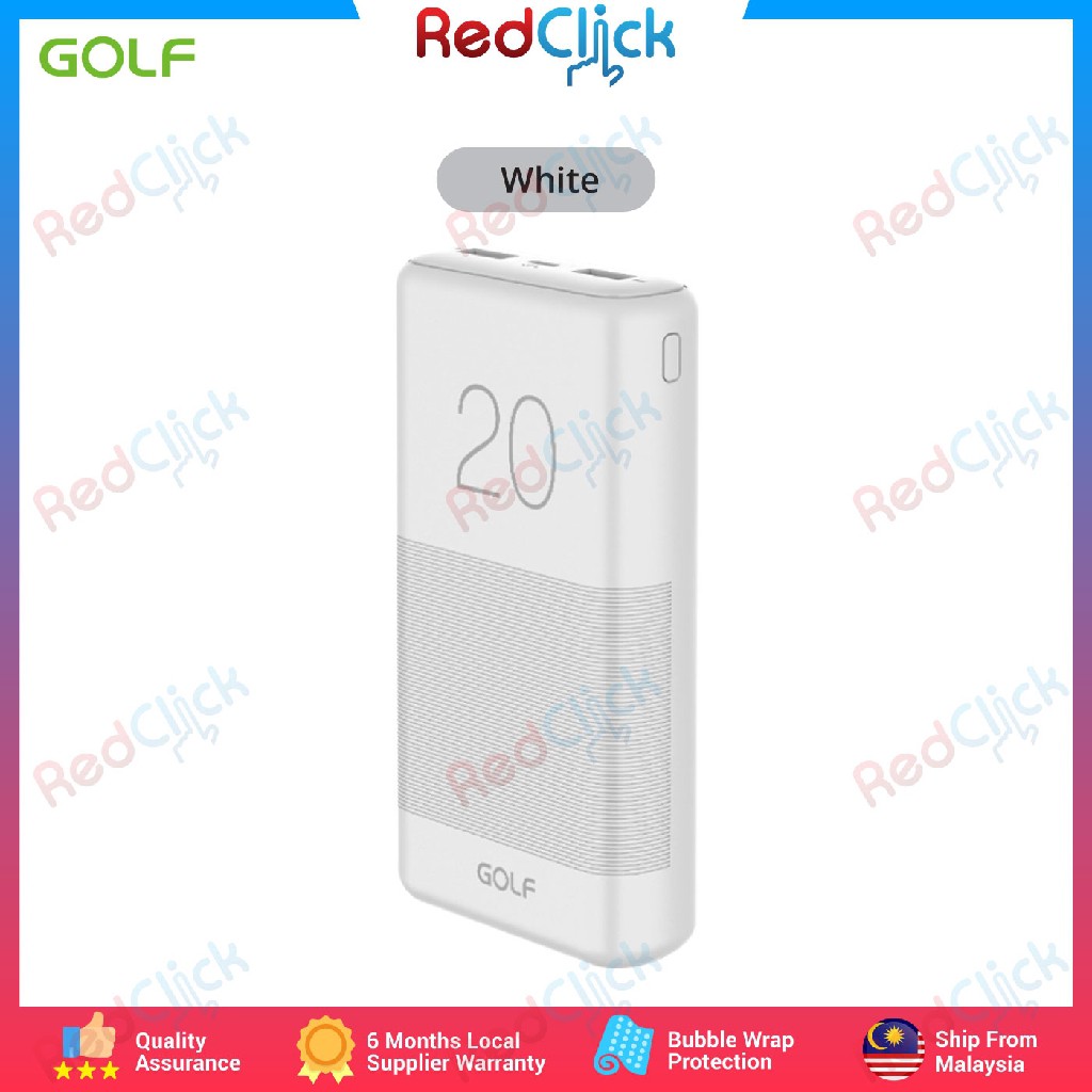 Golf G81 Candy 2 USB Fast Charge Powerbank (20000mAh) Shopee Malaysia