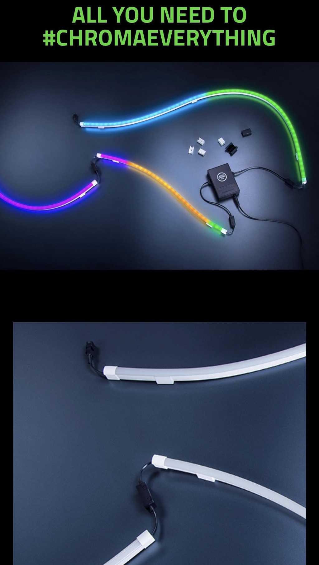 Razer Chroma RGB Light Strip Set Wireless ARGB Device for Advanced