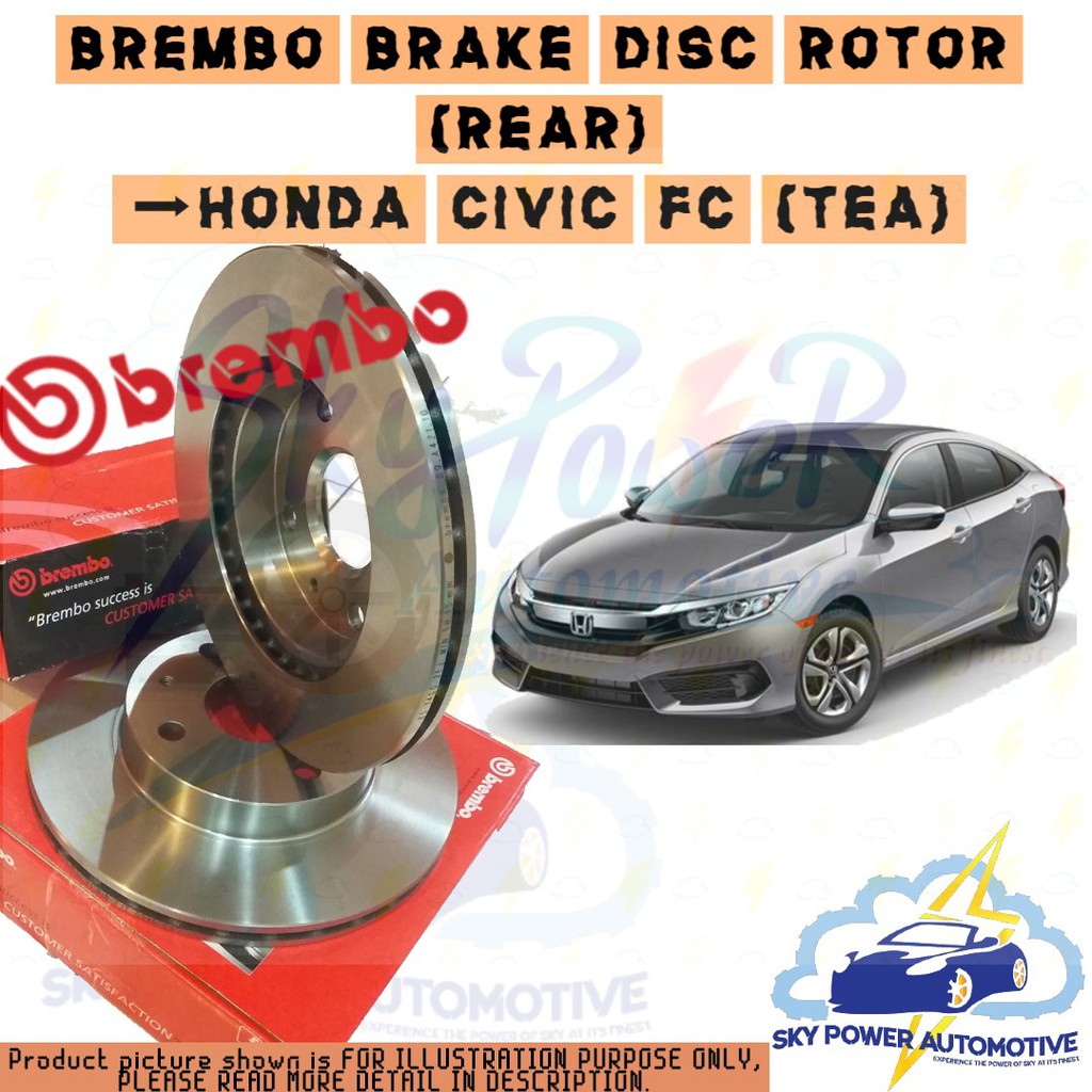 BREMBO HONDA CIVIC FC (TEA) BRAKE DISC ROTOR (REAR) | Shopee Malaysia