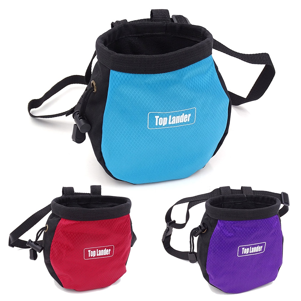 Sac à Magnésie (chalk Bag) Avec Ceinture Ajustable - Pour Escalade, Bloc Et Musculation