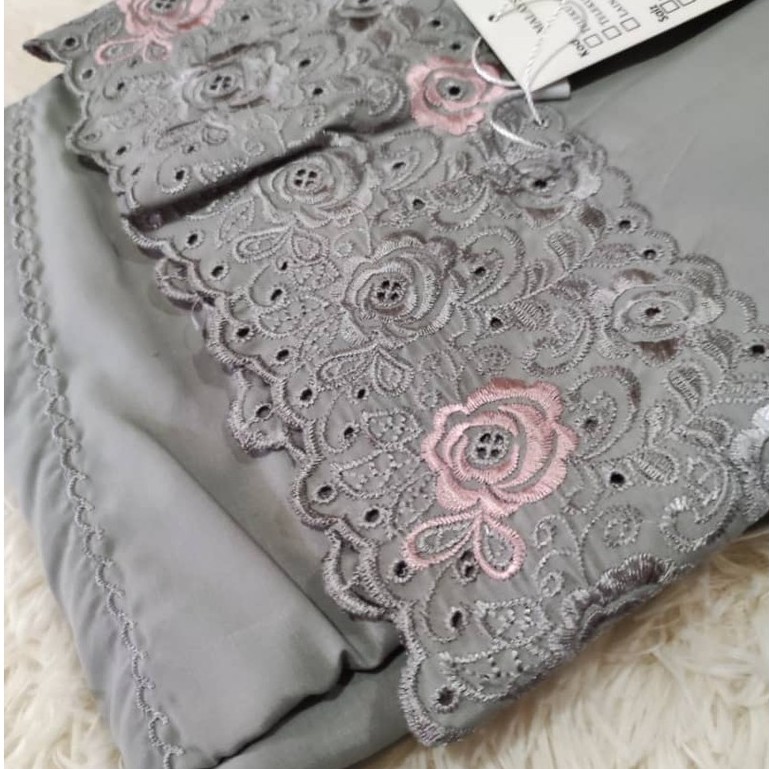 TELEKUNG ROBE SOLAT WITH CLASSIC TRADITIONAL ROSE FLOWER EMBROIDERY AND ...