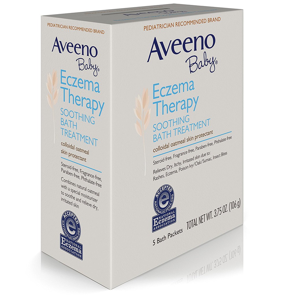 thumbnail image 2 of Aveeno Baby Eczema Therapy Soothing Baby Bath Treatment, 5 Count 2 of 14