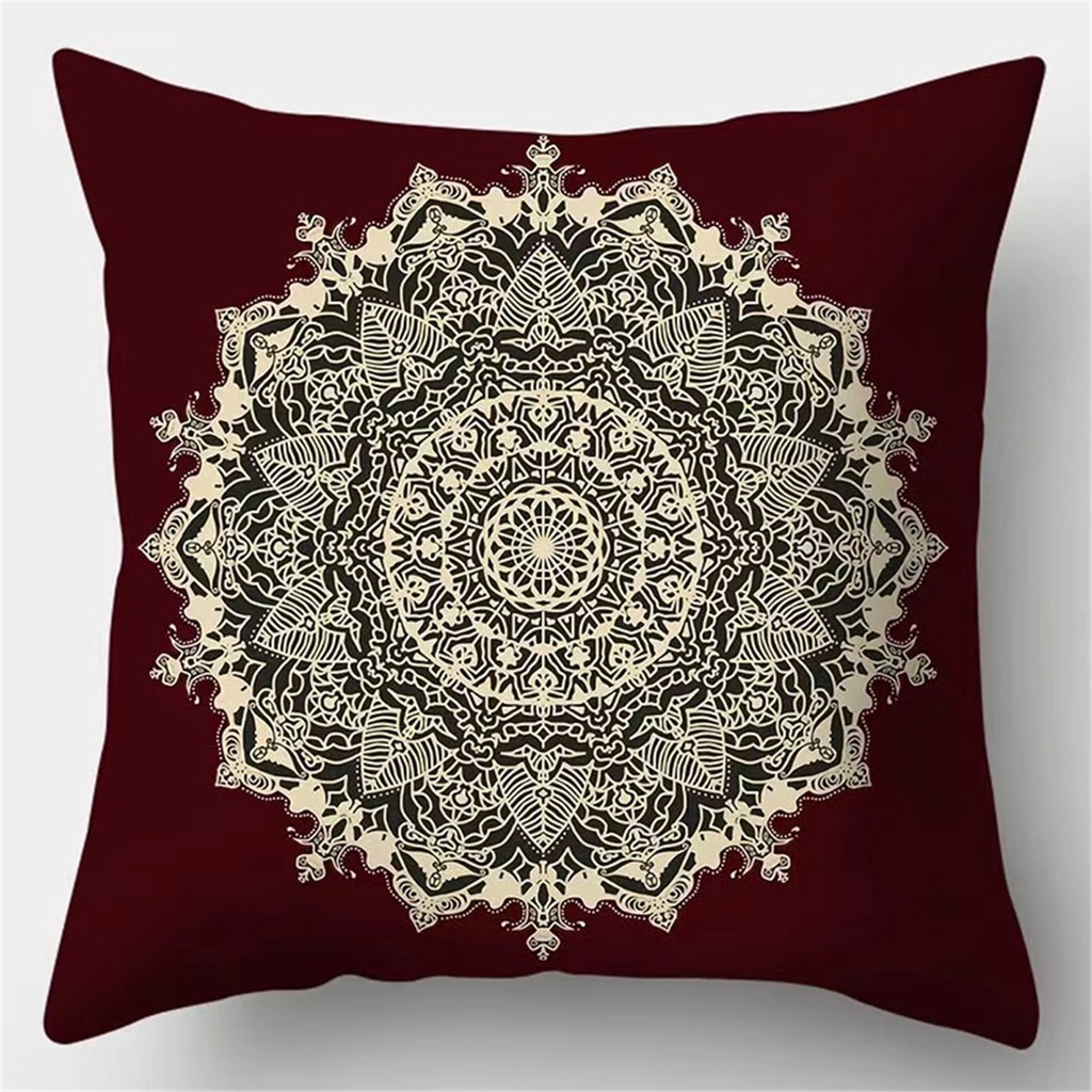 Red Geometric pillow case 40 x 40.45 x 45.50 x 50.60 x 60. Living room