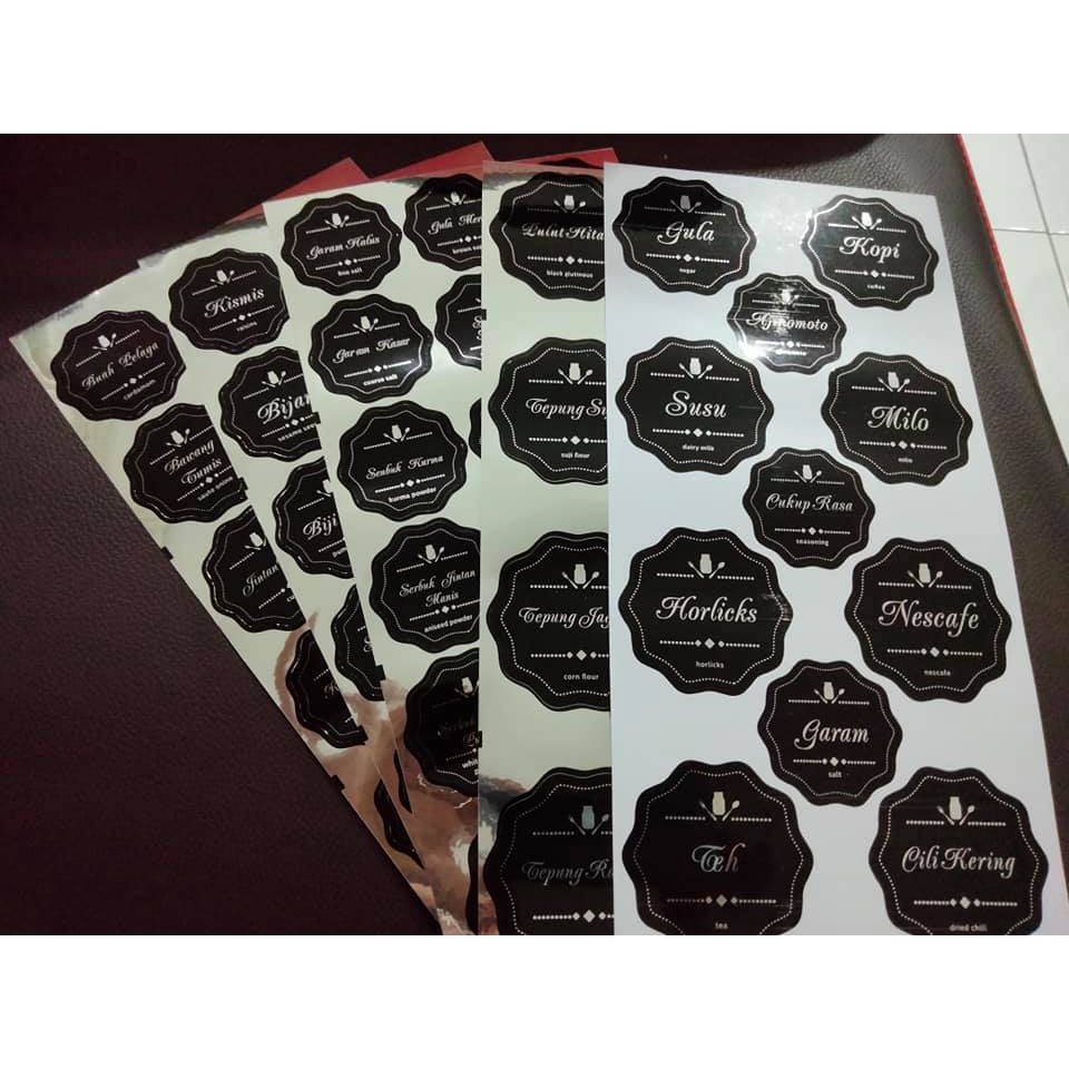 {READY STOCK} Sticker Dapur / Kitchen Organizer Label / Label Makanan ...