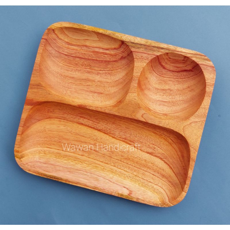 KAYU Wooden Plate/Children's Dinner Plate/baby/3Rd Bulkhead Box