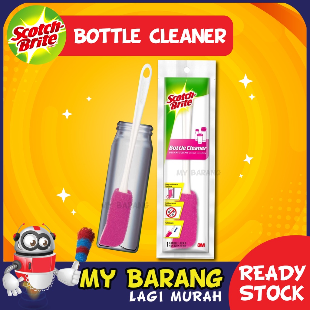 Buy Scotch brite Bottle Cleaner Brush With Anti-bacterial Sponge