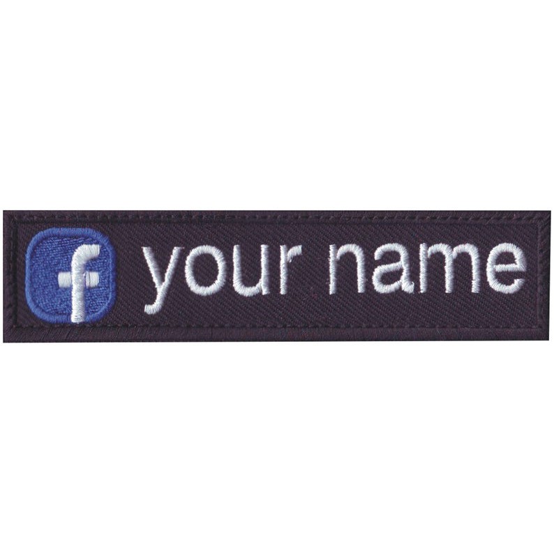 Custom Facebook-Inspired Embroidered Name Tag | Shopee Malaysia