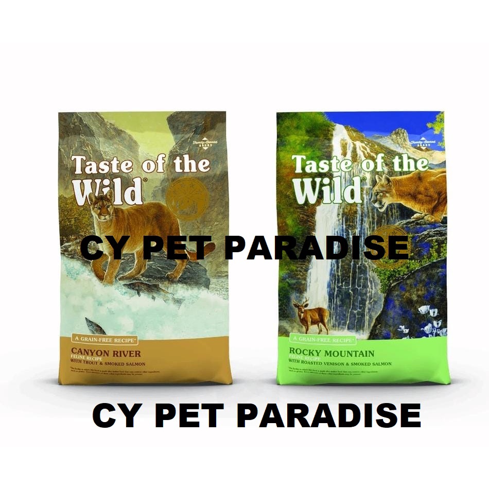 Taste of The Wild Rocky Mountain Canyon River 7kg TOTW grain free cat food Royal Canin Orijen Allando Leonardo Reflex Shopee Malaysia