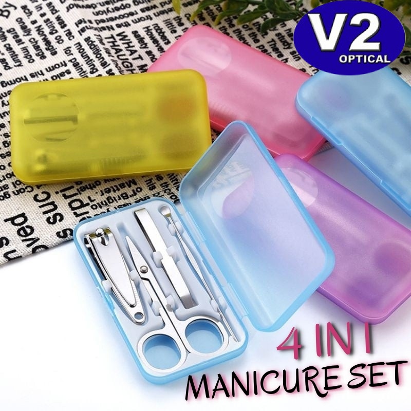 4 pcs Portable Manicure Set Pedicure Door gift Goodies Box Clipper Nail ...