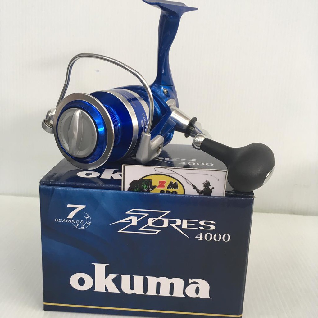 okuma azores spinning reel 5500 Blue Saltwater Reels Azores 4000 Okuma Azores Blue