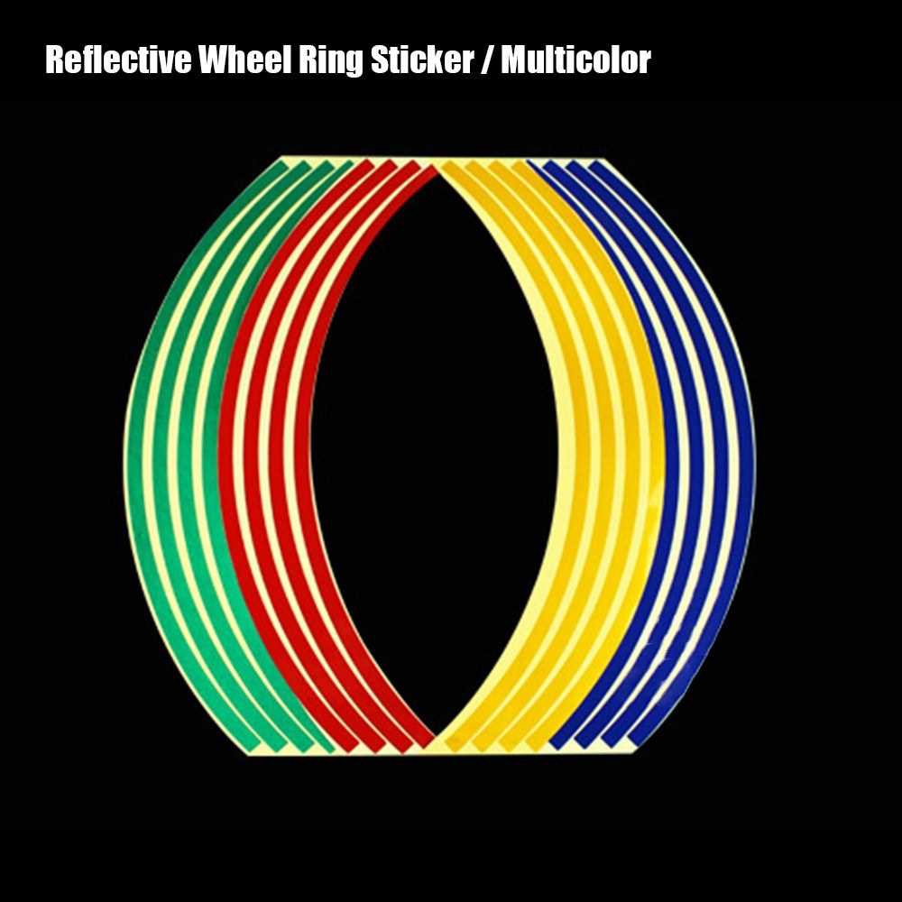 Reflective Hub Sticker Wheel Ring Sticker Tire Reflector Decoration for ...