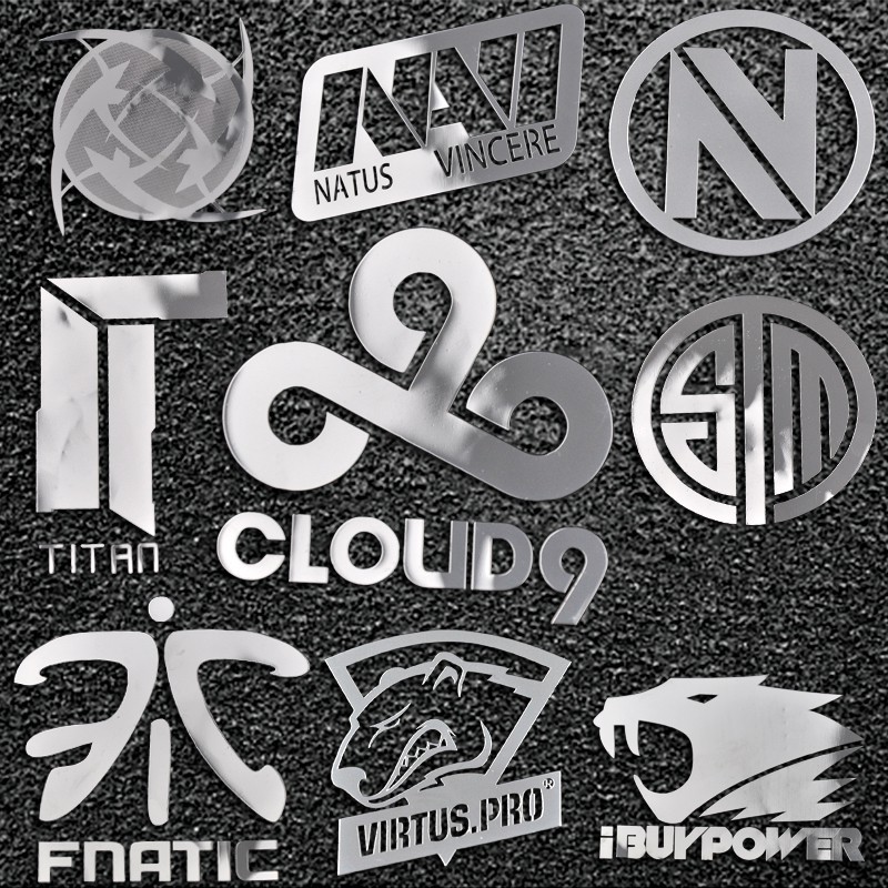 New Metal Stickercsgo giant clan nip tyloo CLOUD9 FNATIC TITAN game