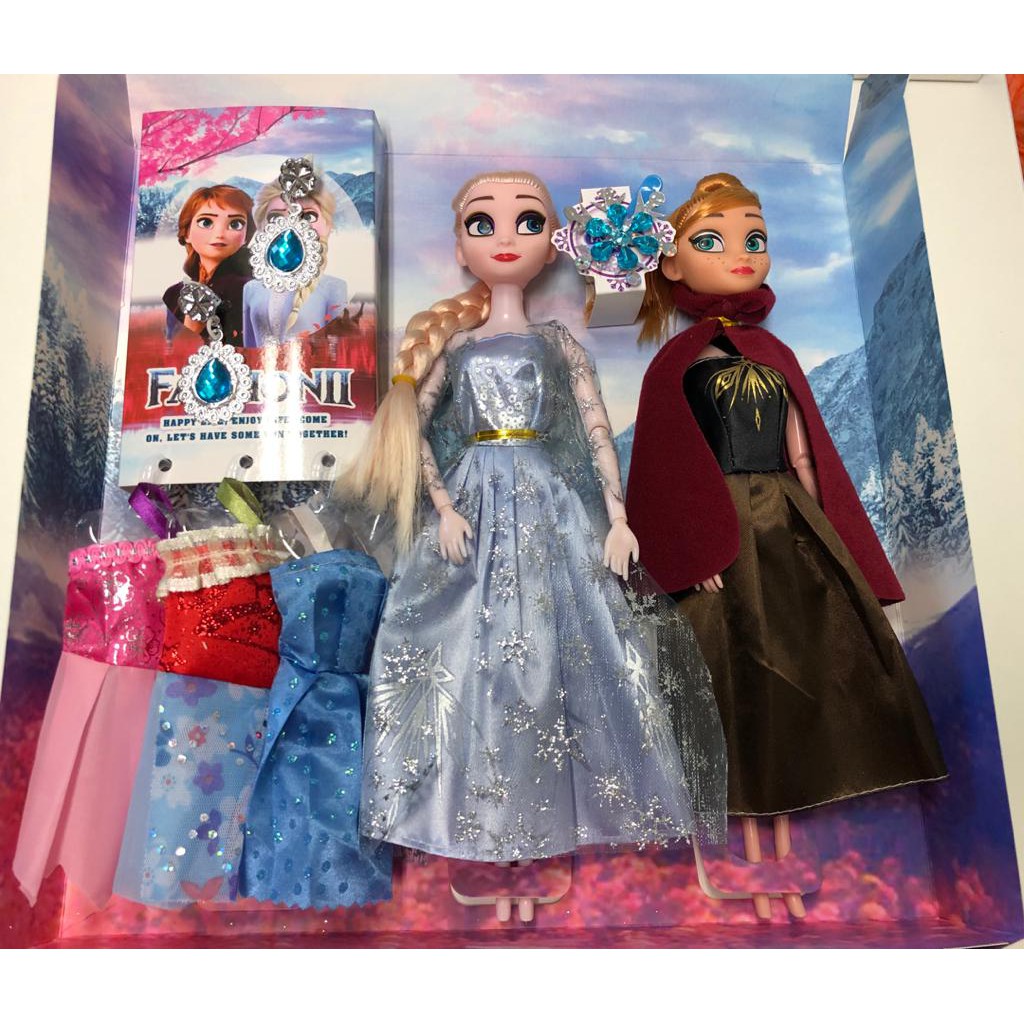 Frozen Dolls Dress Up Game for Children Princess Elsa Anna Toy | Shopee ...