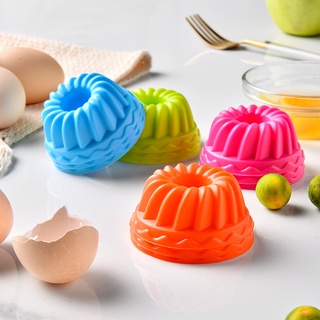 12Pcs silicone baking chiffon cake ring brownie dessert Silicone Cupcake  Molds