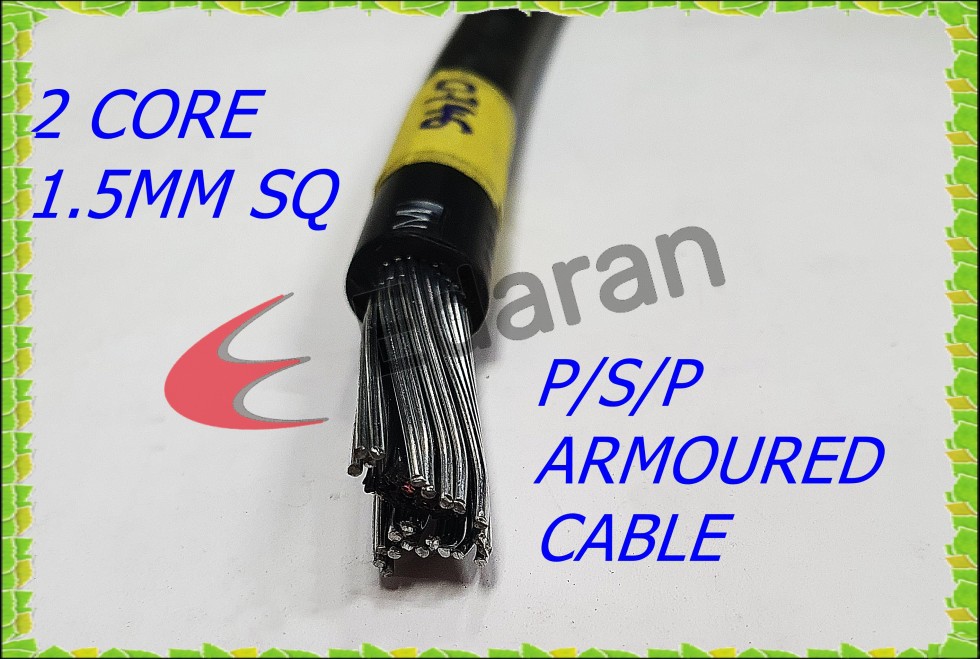 (X1 METER) 2C 1.5MM SQ 1KV PVC/SWA/PVC CU CABLE | Shopee Malaysia