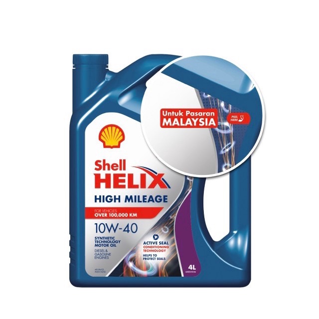 Shell Helix High Mileage 10W-40 Semi Synthetic Engine Oil | Shopee Malaysia