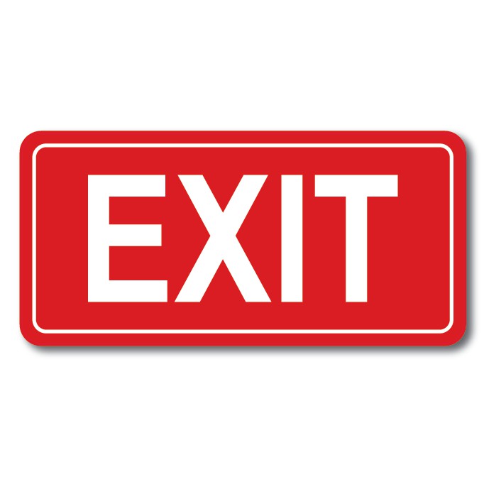 EXIT / KELUAR ACRYLIC SIGN BOARD, 105X220MMX2MM (WE ACCEPT CUSTOM-MAKE ...