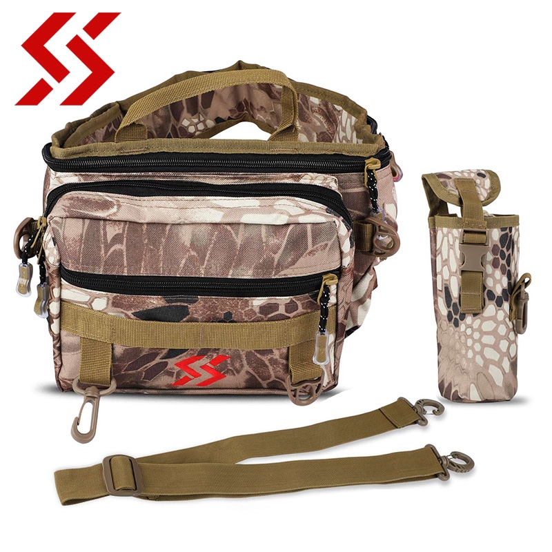 Sougayilang Waterproof Fishing Tackle Backpack - With 4 Tackle Boxes & Rain Cover, Camouflage