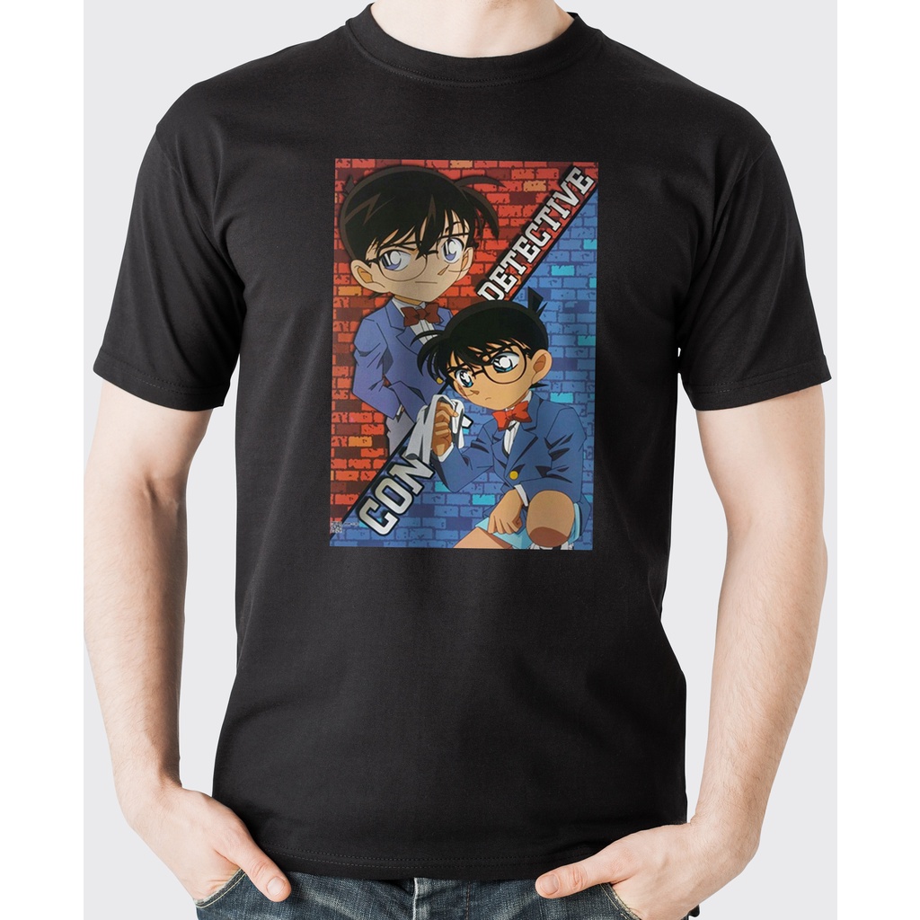 Anime Manga Detective Conan Shinichi Kudo Ran Mouri T-Shirt Men Cotton ...