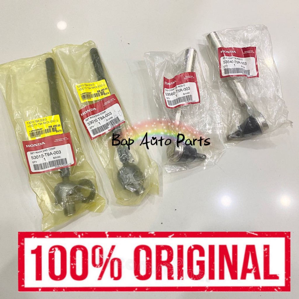 (1 SET 4 PCS) HONDA CITY GM6 T9A , JAZZ GK5 T5A TIE ROD END AND RACK ...